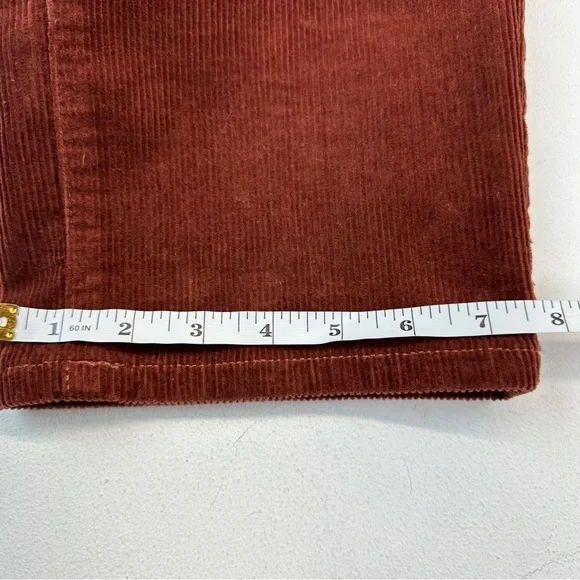 NWT Maternity Size 14 Brown Corduroy Ankle Pants with Belly Panel by Sonoma - Picture 10 of 11